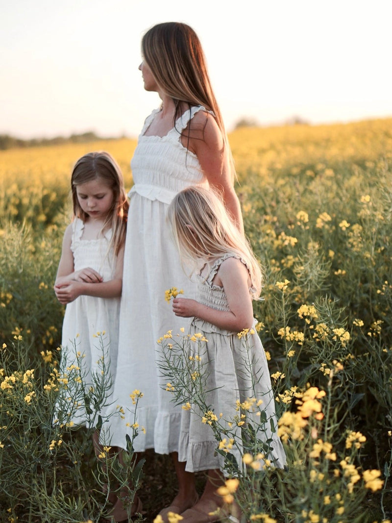 Ette Adult Linen Dress _Ivory