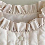 Frill Quilted Vest _ Cream