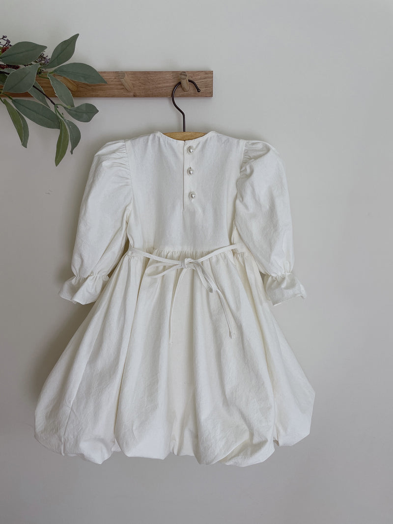 Anna Balloon Dress_ Ivory