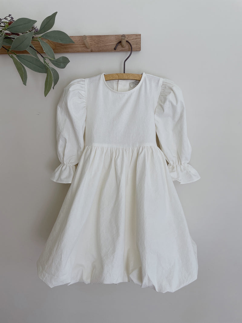 Anna Balloon Dress_ Ivory