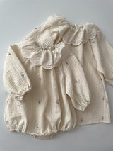 Dallae Embroidered Cotton Baby Romper