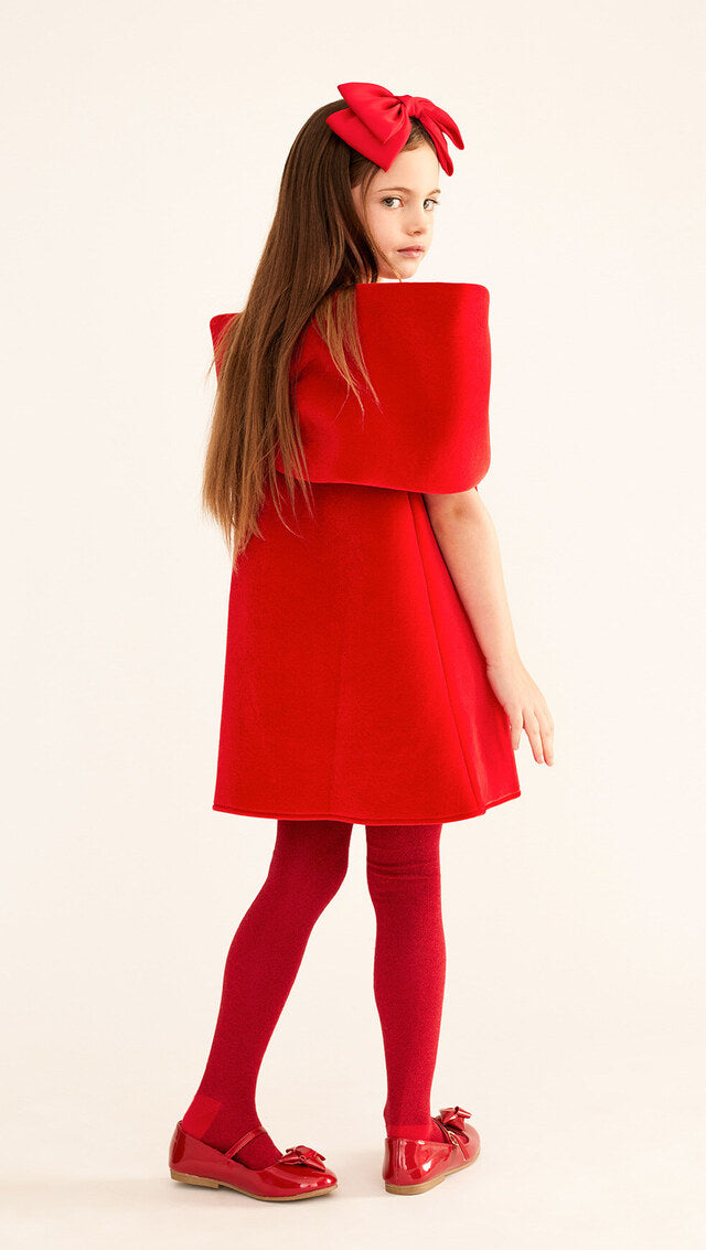 Ariel Bow Dress_Red