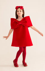 Ariel Bow Dress_Red
