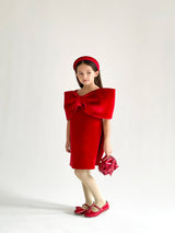 Ariel Bow Dress_Red