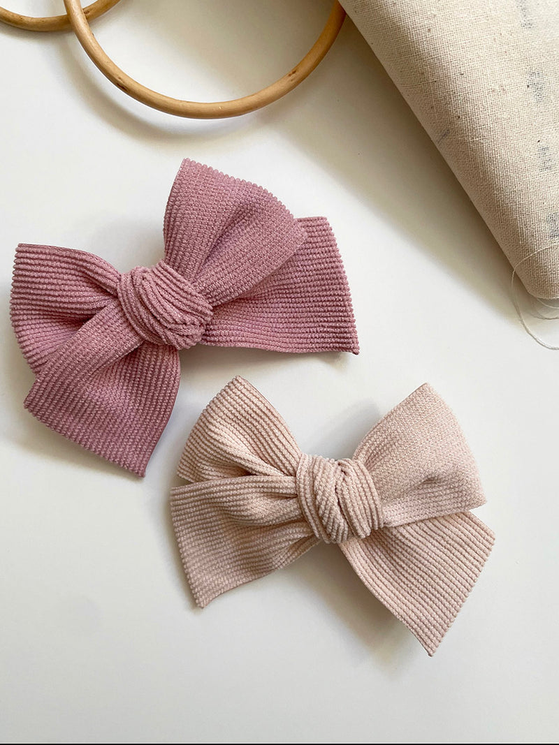 Corduroy Bow Clips