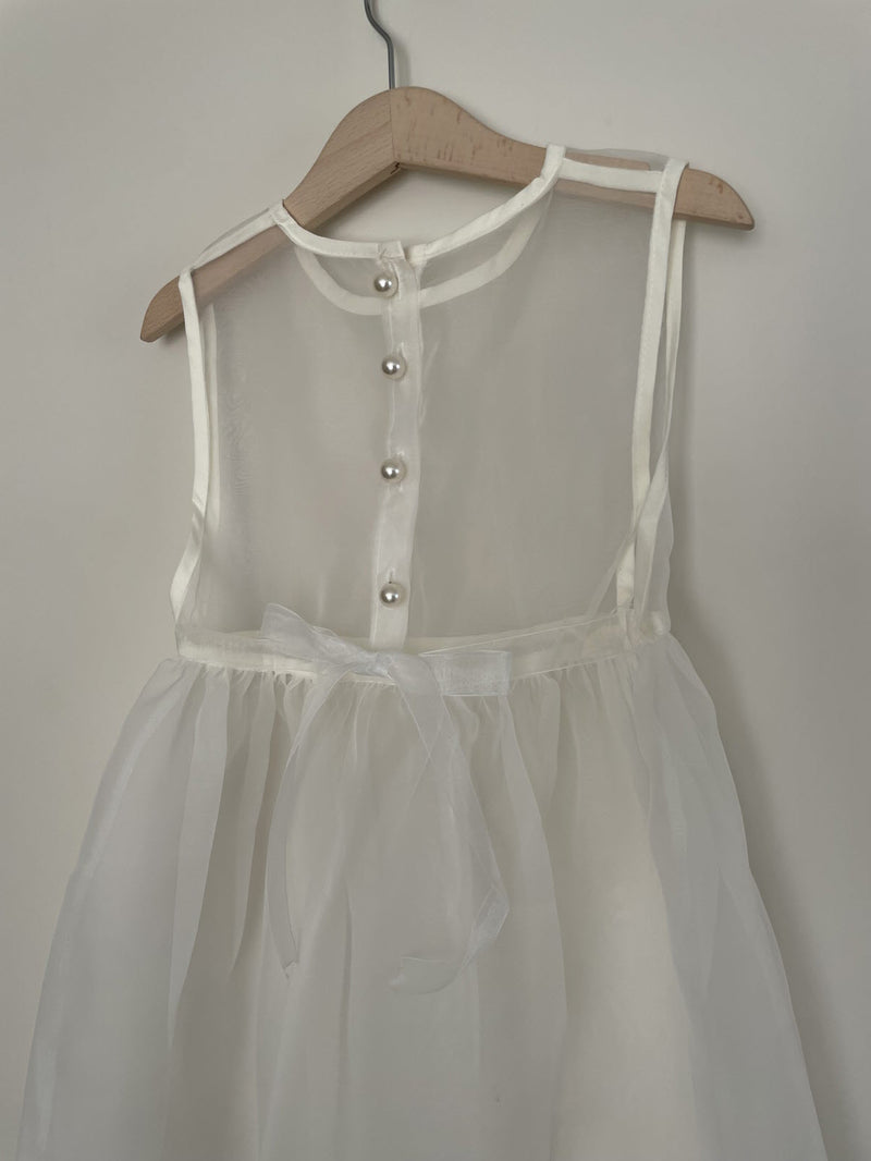 Leo Organza Dress_Cream (2-4y)