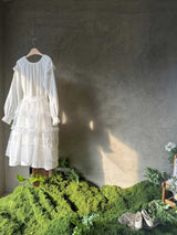 Florence Adult Linen Dress_Ivory