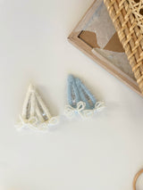 Mini Pearl Bow Clip Set