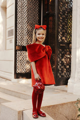 Ariel Bow Dress_Red