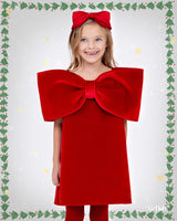 Ariel Bow Dress_Red