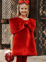 Ariel Bow Dress_Red