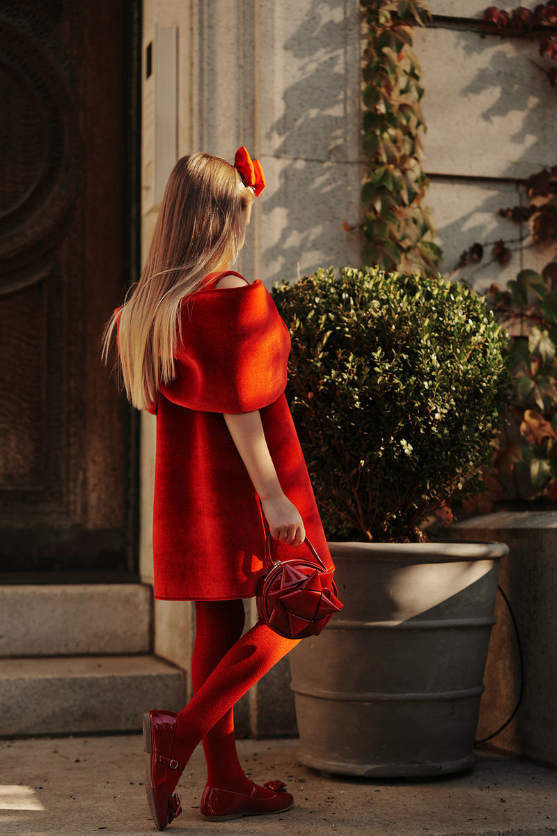 Ariel Bow Dress_Red