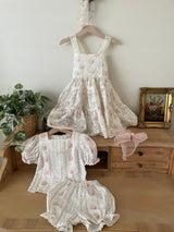 Lucette Floral Blouse & Bloomers Set