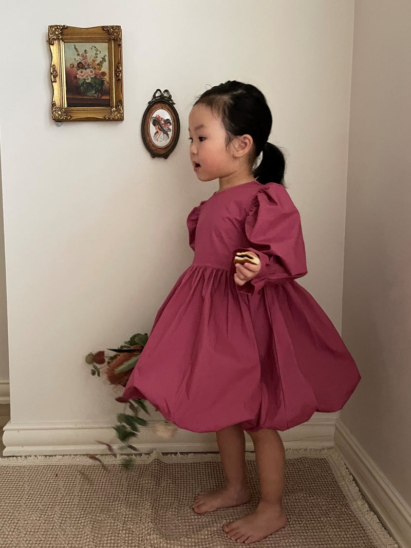 Pepe Mini Balloon Dress_Plum Pink