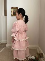 Ariel Ruffle Dress _Pink