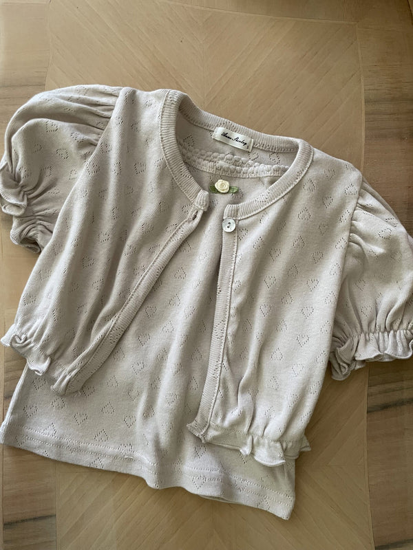 Oaklee Baby Cardigan and Sleeveless Top Set _Beige