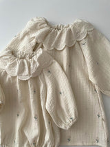 Dallae Embroidered Cotton Baby Romper