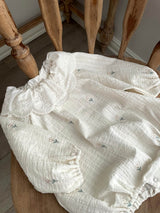 Dallae Embroidered Cotton Baby Romper
