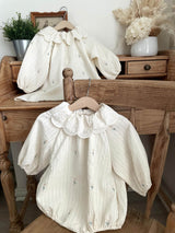 Dallae Embroidered Cotton Baby Romper