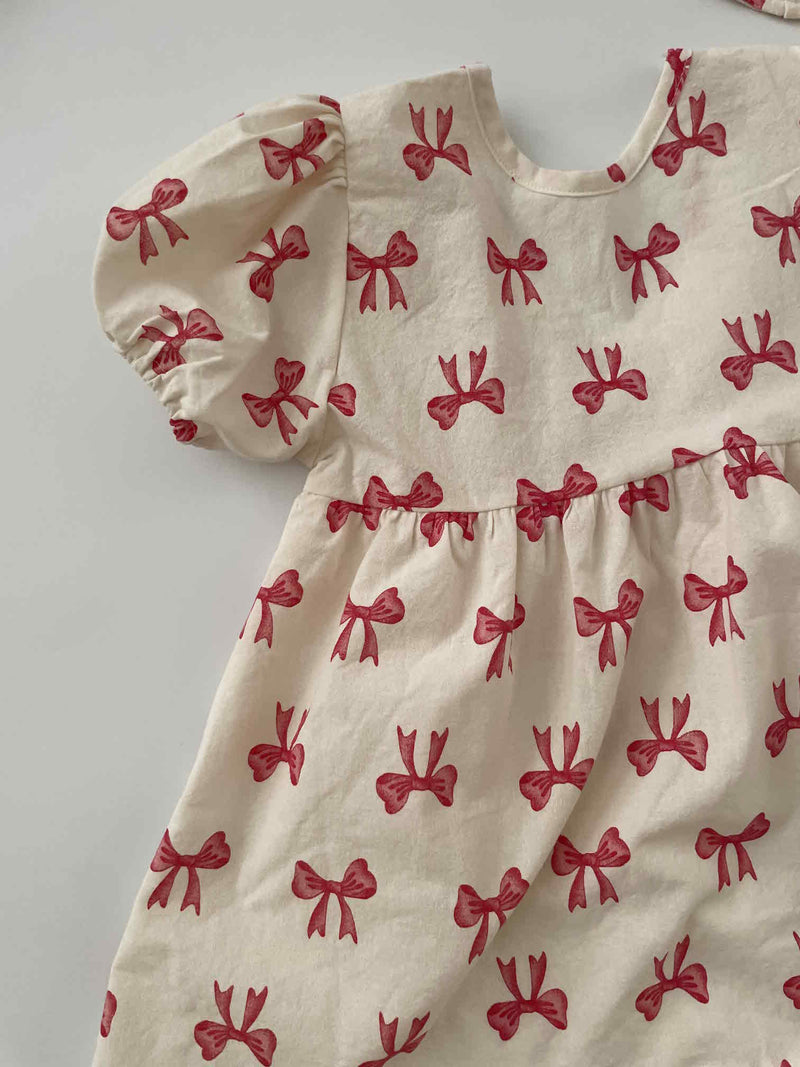 Red Check Ribbon Dress