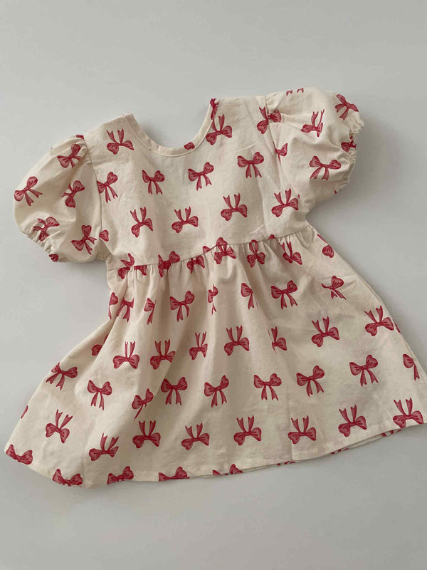 Red Check Ribbon Dress