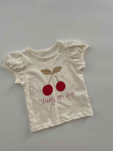 Cherry Puff Sleeves T shirts