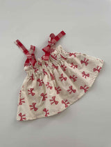 Red Ribbon Sleeveless Blouse