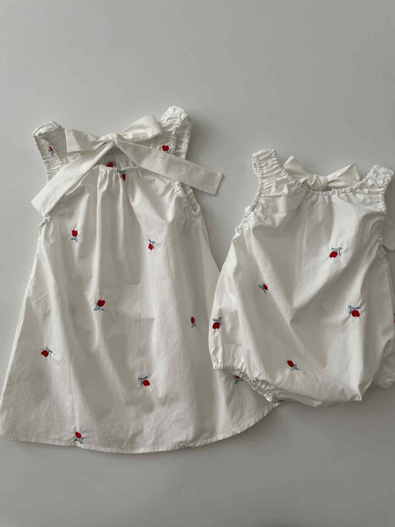 Tulip Embroidery Romper