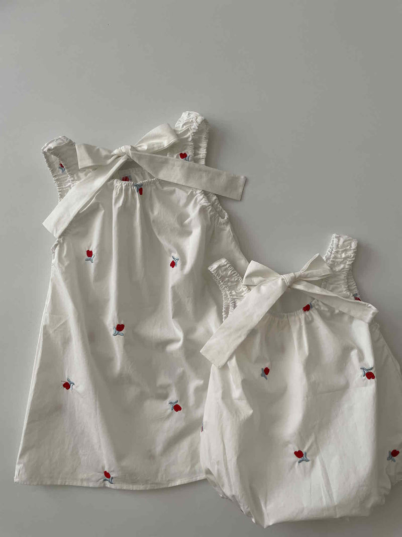 Tulip Embroidery Romper