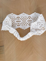 Monbebe White Cotton Lace Headband