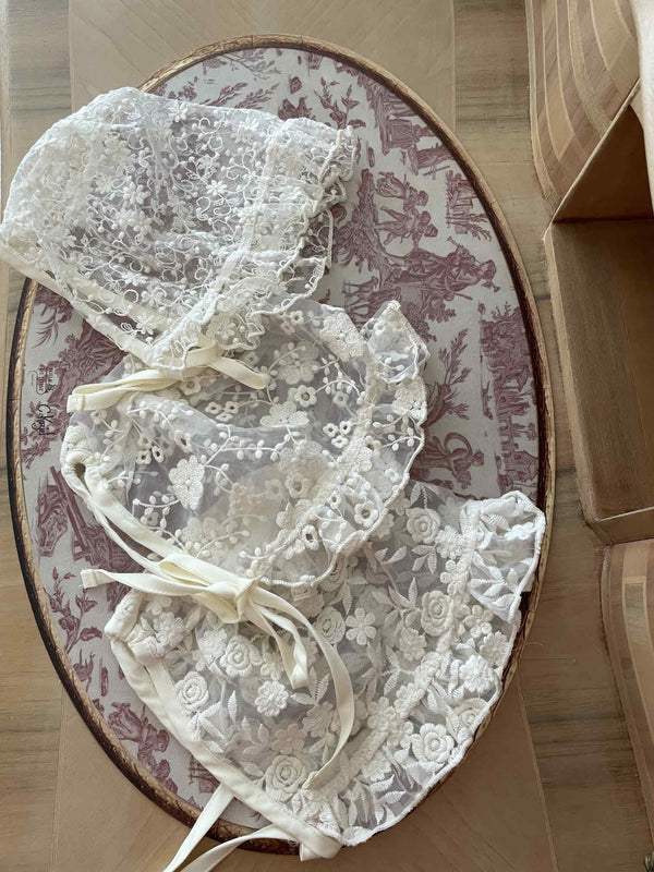 Frill Lace Bonnet _3 Types