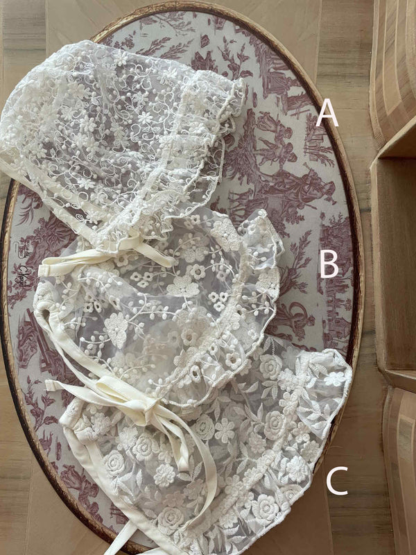 Frill Lace Bonnet _3 Types