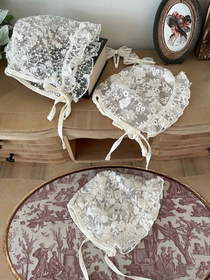 Frill Lace Bonnet _3 Types