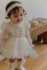 Velorin Shimmer Tulle Dress Romper_Blue