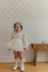 Velorin Shimmer Tulle Dress Romper_Blue