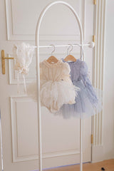Velorin Shimmer Tulle Dress Romper_Blue