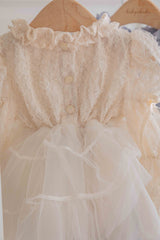 Velorin Shimmer Tulle Dress Romper_Blue