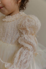Velorin Shimmer Tulle Dress Romper_Cream