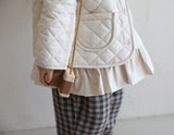 Frill Quilted Vest _ Cream