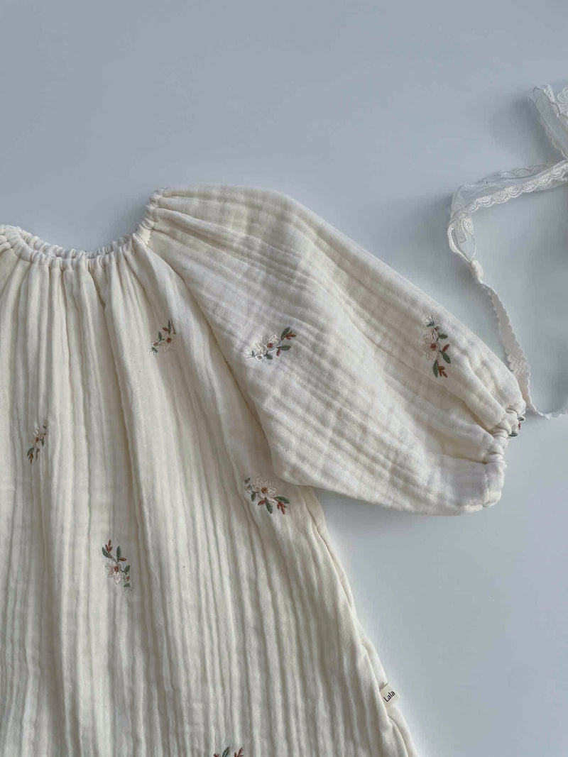 Cream Blossom Dress