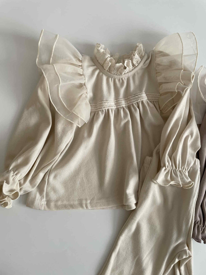 Rosie Frill Top and Pants Set _2 Colours
