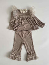 Rosie Frill Top and Pants Set _2 Colours