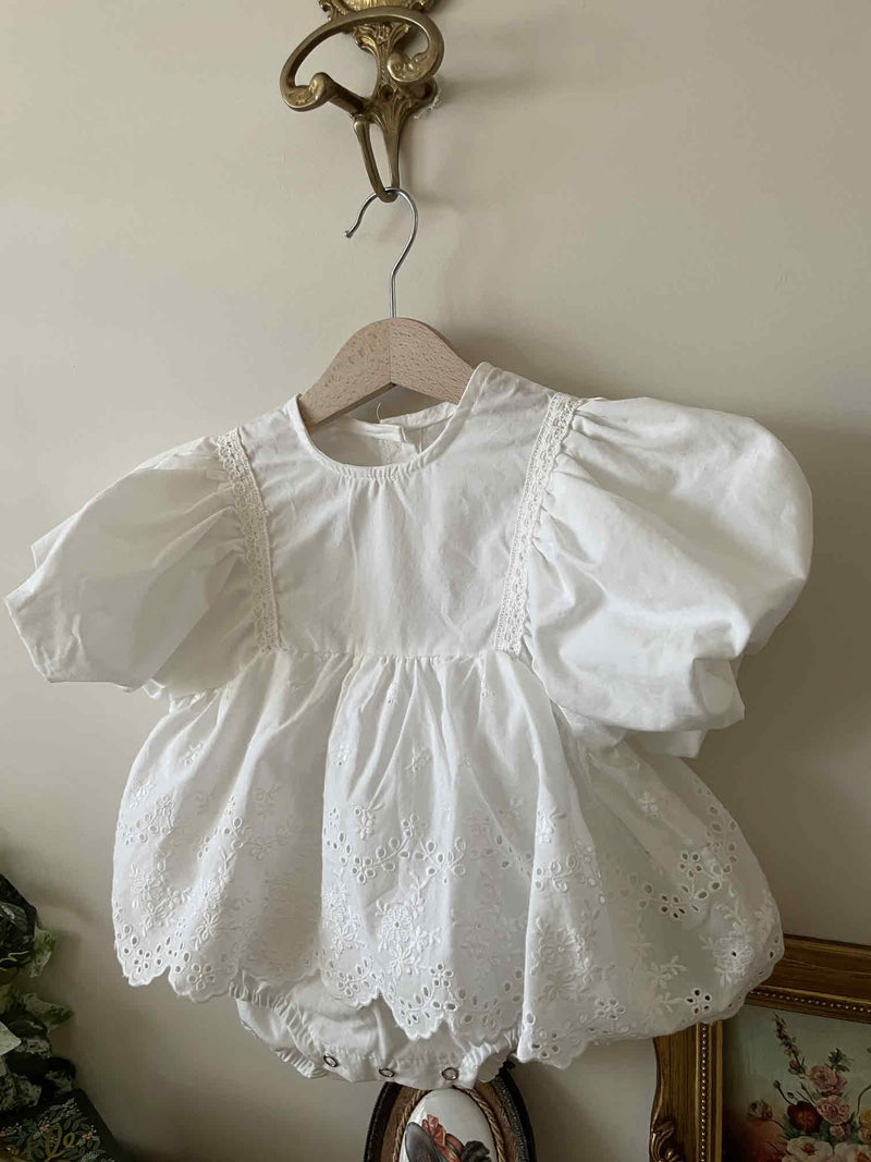 Celeste Eyelet Baby Romper