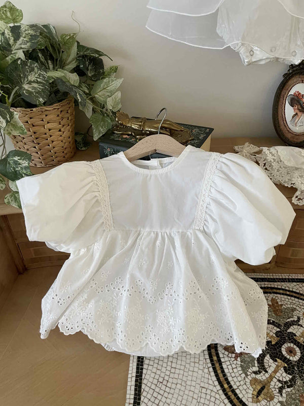 Celeste Eyelet Baby Romper
