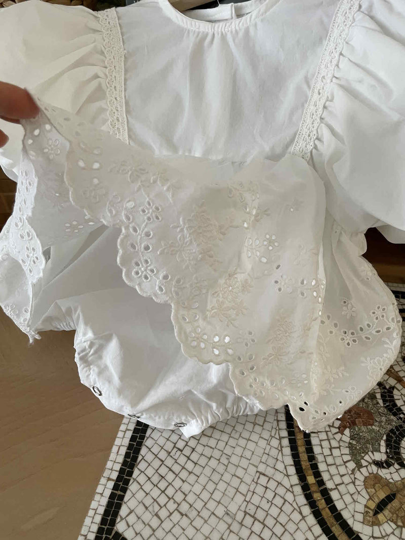 Celeste Eyelet Baby Romper