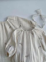Cream Blossom Romper
