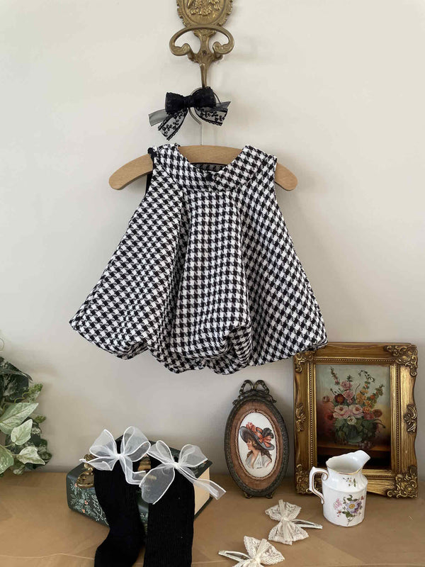 Petite Houndstooth Tweed Dress
