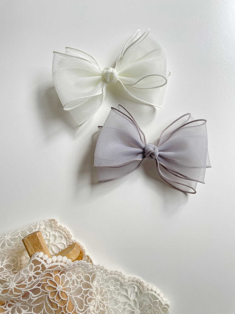 Belle Triple Organza Bow Clips