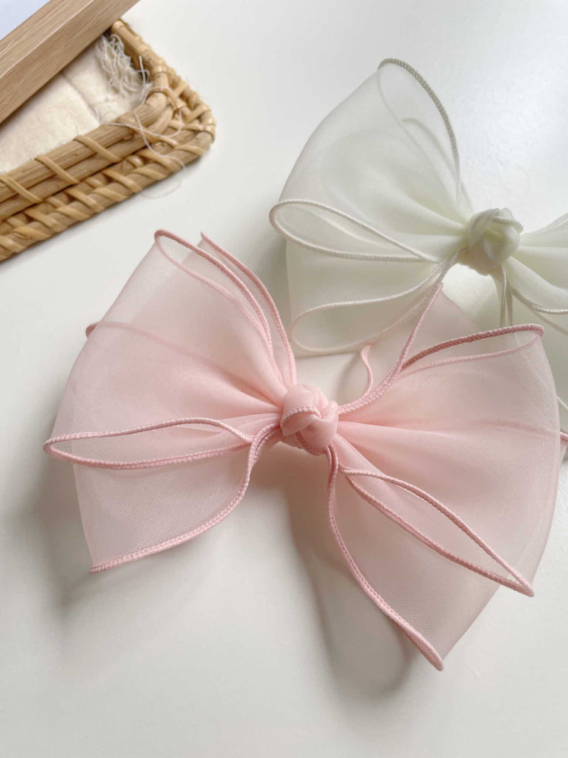 Belle Triple Organza Bow Clips