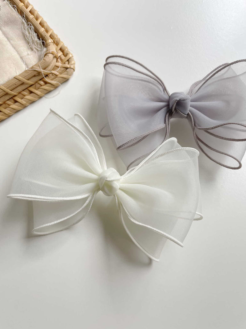 Belle Triple Organza Bow Clips